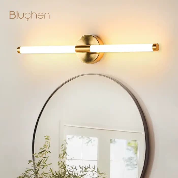 Applique murale LED conçue 400 550mm applique murale Double abat-jour haut vers le bas salle de bain applique murale lumière d'image dorée