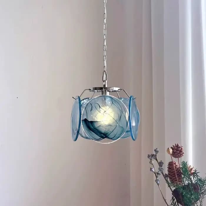 Lustre en verre coloré de Murano français, lampe suspendue de style médiéval italien pour table de chevet, couloir, entrée, décoration intérieure