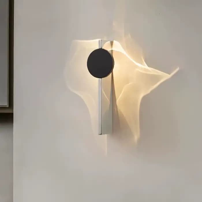 Applique murale LED moderne rotative en acier inoxydable ondulé, luminaire d'ambiance pour chambre d'hôtel et chevet de lit