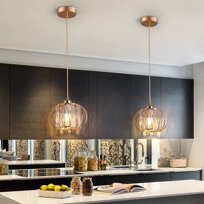 Plafonnier Suspendu en Clip au Design Moderne, Luminaire Décoratif de Plafond, Idéal pour une Cuisine, un délégations ou un Couloir