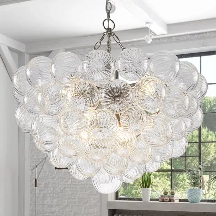 Lustre à bulles de verre scandinave moderne élégant pour salon étude chambre principale hôtel occasions spéciales