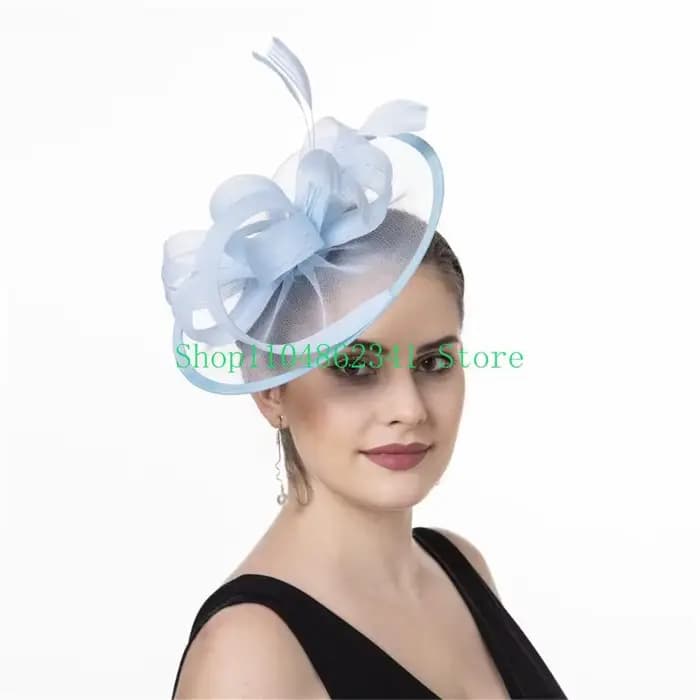 Pince à cheveux fascinateur en plumes, pour voyage, ornement de cheveux en maille légère pour mariages, réunions de course et réunions de bal