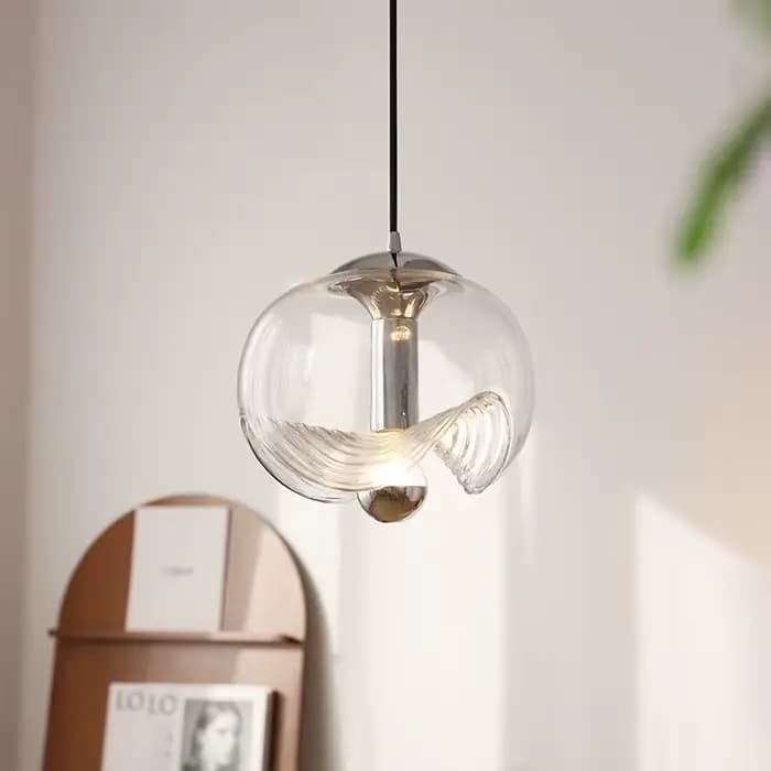 Lampe suspendue en verre Peill Putzler, design moderne, design artistique, luminaire décoratif d'intérieur, idéal pour un salon, une cuisine ou une Table à manger