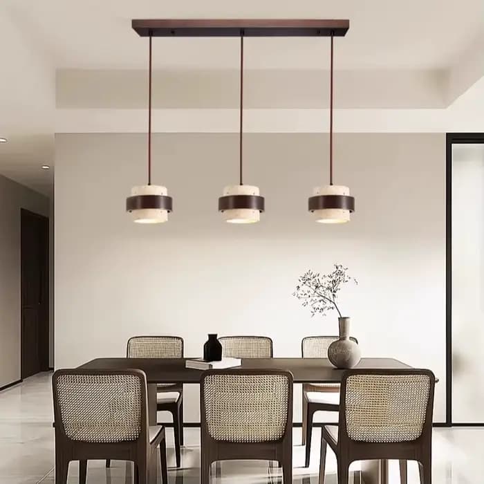 Designer moderne Wabi-Sabai chambre chevet éclairage barre pendentif LED lumière jaune grotte pierre lustre chevet suspendu fil lampe