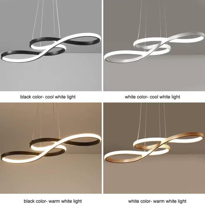 Lampe Led suspendue en forme d'îlot de cuisine moderne, luminaire décoratif d'intérieur, idéal pour un Bar, une Table à manger ou une salle à manger, à gradation à distance