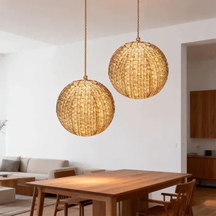 Lot de 2 abat-jour ronds en tissu imitation papier, 30 cm, pliables, pour suspension de plafond, salon, chambre à coucher, salle à manger