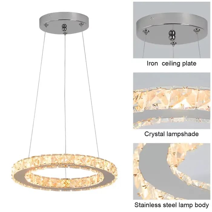 Plafonnier LED suspendu au design nordique moderne, luminaire décoratif d'intérieur, idéal pour un salon ou une salle à manger