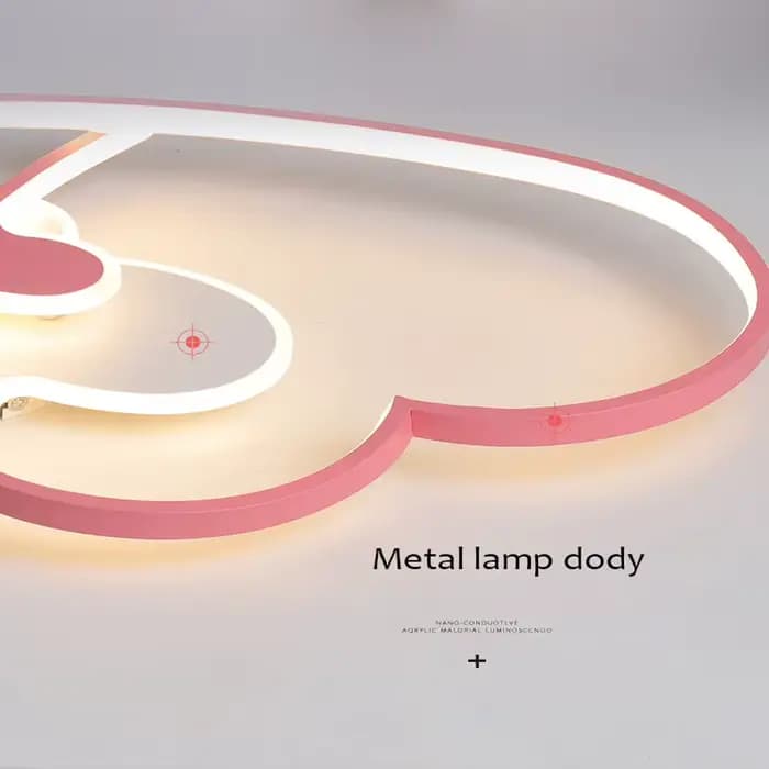 Plafonnier en Forme de Cœur Rose pour Chambre d'Enfant, Luminaire Décoratif de Plafond, Style Nordique, Montage en Encastré, Idéal pour l'Intérieur, pour Fille et Garçon