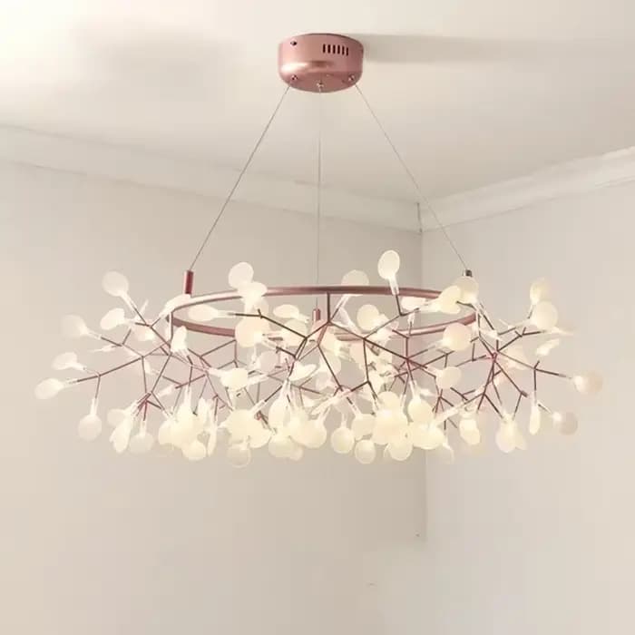 Plafonnier suspendu au design nordique post-moderne Heracleum, disponible en rose et en noir, luminaire décoratif d'intérieur, idéal pour un salon, une cuisine ou un couloir