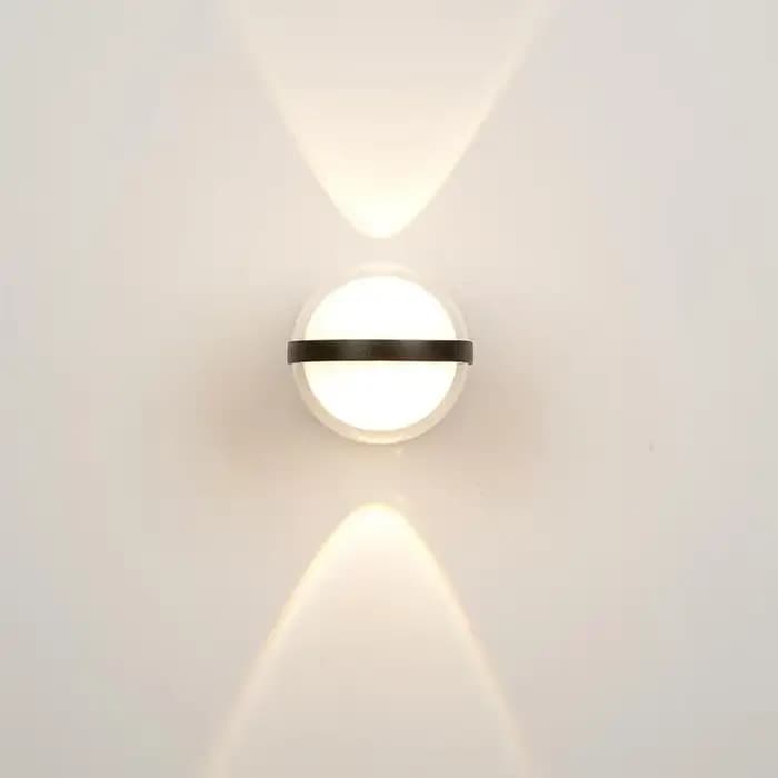 Lampe murale extérieure étanche IP65, circulaire, pour intérieur, balcon, couloir, allée, cour, éclairage extérieur moderne