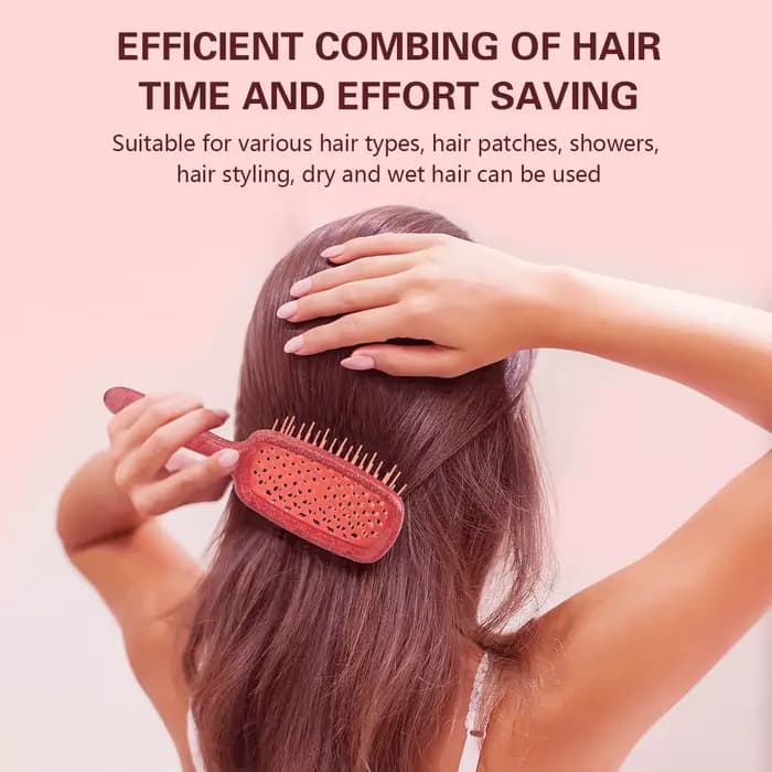 Peigne à coussin d'air évidé, structure géométrique en accent d'abeille, poignées antistatiques, brosses à cheveux led plus riches, outils de barbier, fournitures pour la maison