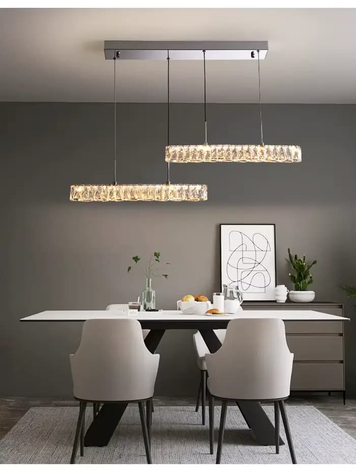Foyer moderne luxe 3 Dimmable plafond Lustre lumière Lustre K9 doublure en cristal plafonnier éclairage intérieur décor Led Luminaire