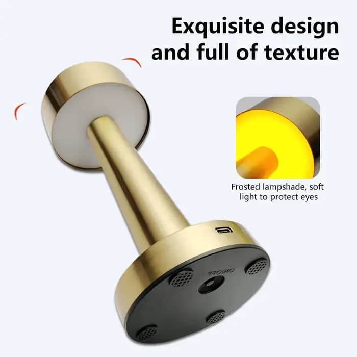 Lampe de Table Led Rechargeable rétro veilleuse bureau Bar café salle à manger décor à la maison sans fil 3 couleurs interrupteur tactile à intensité variable