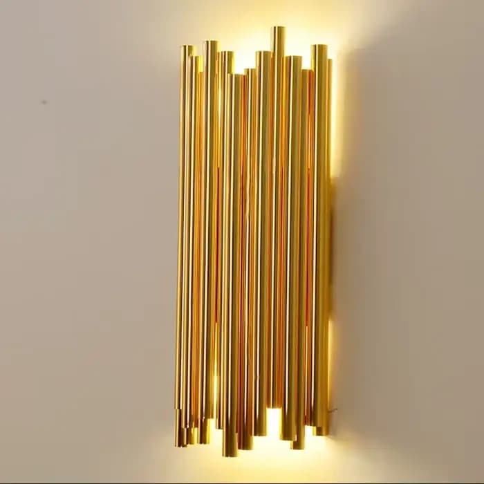 Lampe murale LED dorée nordique moderne de luxe en acier inoxydable pour restaurant, escalier, décoration de chambre, maison, hôtel, couloir