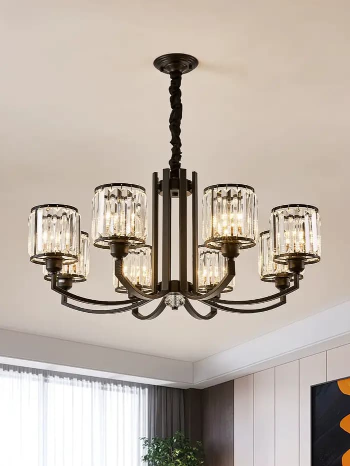 Lustre en cristal LED de style américain, luxe léger, décoration intérieure, chambres principales et d'invités, chambres à coucher, salles à manger, luminaires