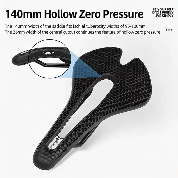 Selle de vélo en nid d'abeille, absorption des chocs, selle de vélo creuse, respirante, confortable, siège de vélo de montagne, accessoires de coussin de cyclisme