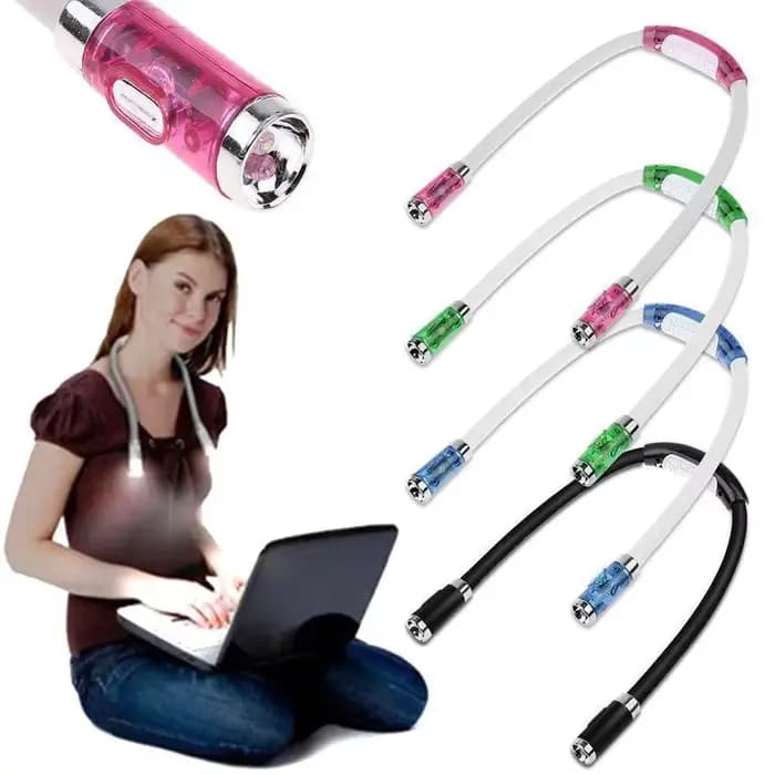 Lampe de lecture au crochet réglable, angle de 360 °, flexible, mains libres, LED, cou, nuit, HDPReading, lampe de poche