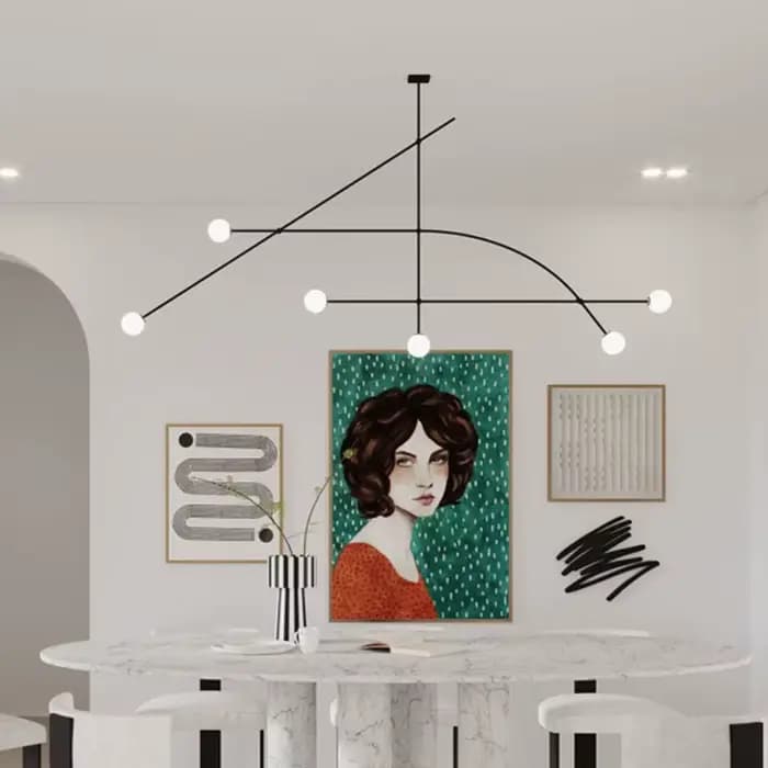 Plafonnier suspendu noir moderne avec verre dépoli pour salon chambre à coucher restaurant design contemporain luminaires装饰性吊灯现代黑色设计适用于客厅卧室餐厅