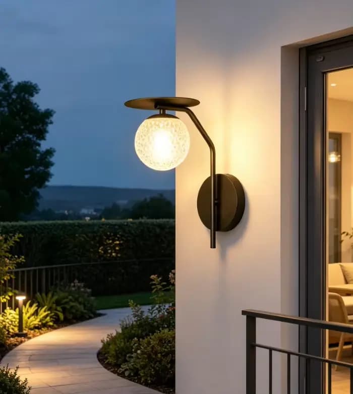 Applique murale LED extérieure moderne, minimaliste et étanche, idéale pour les couloirs, les cours et les terrasses