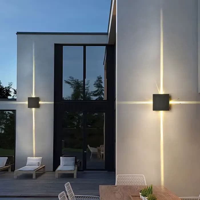 Applique murale LED extérieure étanche IP65, éclairage mural bidirectionnel (haut et bas)