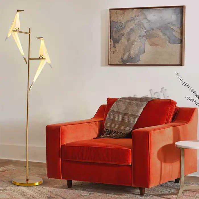Lustres modernes en papier grue lustre conception d'oiseau lampe suspendue créative décoration de la maison pour Loft Foyer salon salle à manger chambre d'enfant