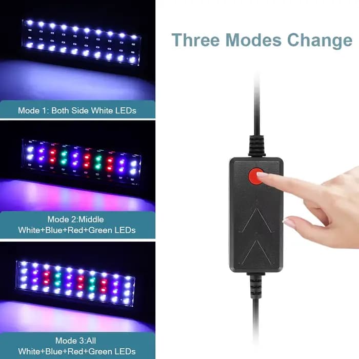 Lampe d'aquarium en alliage d'aluminium pour plantes, support de réservoir de poisson, lumières à Clip sur Aquarium