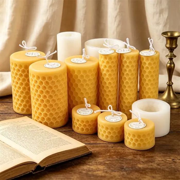 Moule en silicone en forme de cylindre alvéolé pour bougies DIY, moule à pilier en forme de ruche pour bougies d'aromathérapie, moule en plâtre pour décoration intérieure et cadeaux faits main