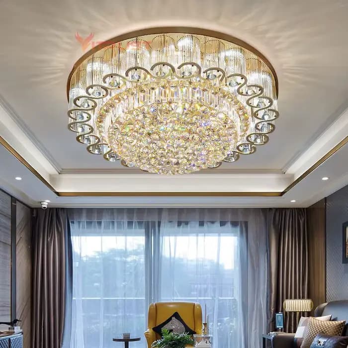 Plafonnier LED en Clip localité au Design Moderne de Luxe, Luminaire Décoratif de Plafond, Idéal pour un Salon