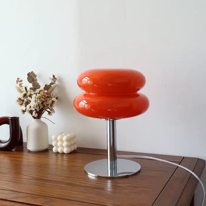 Lampe de Table en verre Macaron, variateur trichromatique, lampes d'ambiance pour salon, Protection des yeux, veilleuse pour chambre de fille, décor de chevet