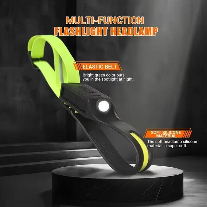 Lampe frontale LED rechargeable à 3 modes d'éclairage, lampe de poche avec batterie intégrée, lumière courante pour Camping en plein air, lampe de secours