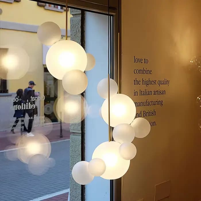 Lustre de plafond LED à bulles de verre moderne pour Table salle à manger chambre accessoires de cuisine éclairage suspendu luminaire de décoration intérieure