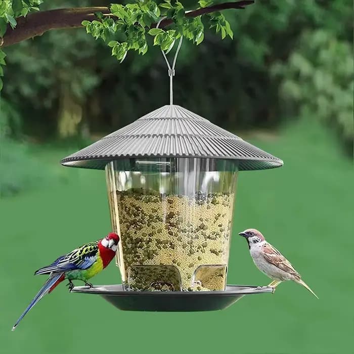 Gazebo de jardin suspendu, mangeoire pour oiseaux sauvages, conteneur extérieur avec corde suspendue, maison d'alimentation pour animaux de compagnie, Type mangeoire pour oiseaux, nouvelle livraison d
