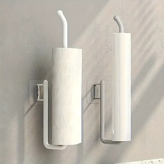 Porte-serviettes en papier de cuisine sans poinçon, porte-rouleau de papier toilette, porte-serviettes mural, accessoires de cuisine et de salle de bains