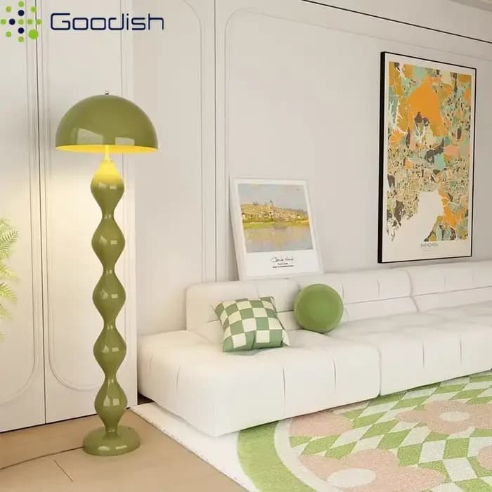Lampe de sol LED créative en forme de champignon, style crème, luxe européen moderne, pour chambre d'enfant, décoration intérieure, lustre