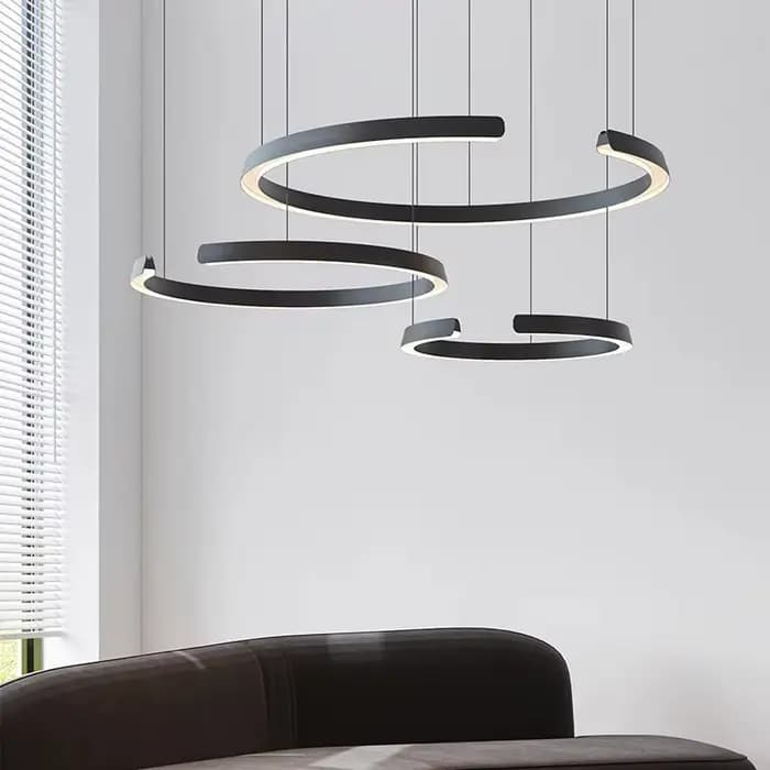 Lustre circulaire moderne et simple pour salon, luminaire suspendu pour salle à manger, décoration de plafond, éclairage domestique