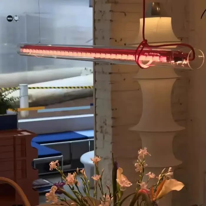 Lampe suspendue de designer, design minimaliste et créatif, en verre rouge, moderne, pour restaurant, bureau, bar, nouvelle collection