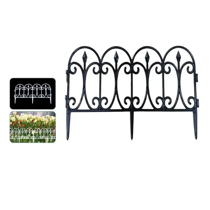 Clôture décorative de jardin, barrière extérieure antirouille en fil métallique, clôture pliante pour patio, barrière pour parterres de fleurs