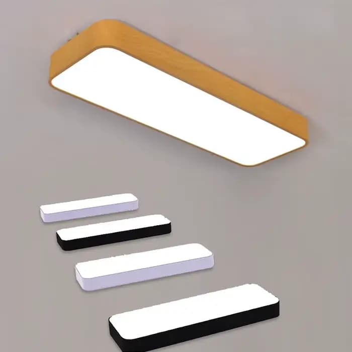 Plafonnier LED moderne, luminaire rectangulaire à montage en surface pour hall, chambre, salon, bureau