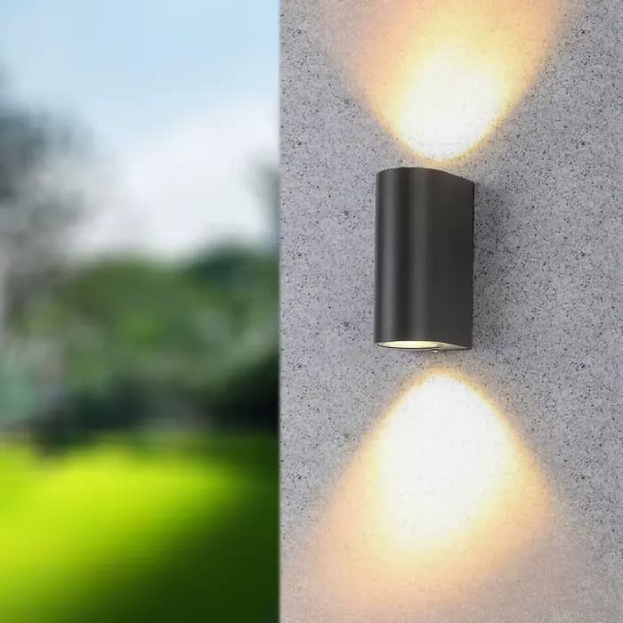 Applique murale extérieure Led Double tête éclairage extérieur étanche haut et bas circulaire Villa couloir balcon mur projecteur