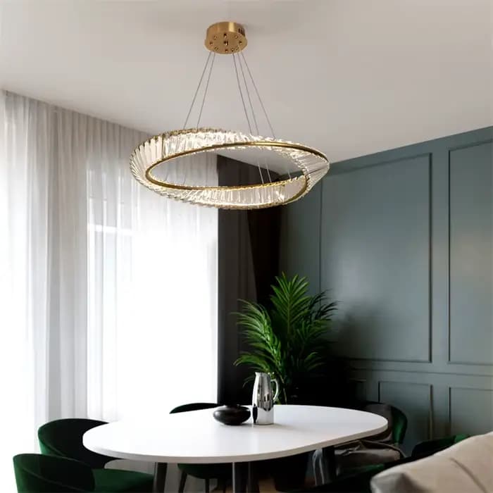 Plafonnier LED suspendu au design nordique moderne, luminaire décoratif d'intérieur, idéal pour un salon ou une salle à manger