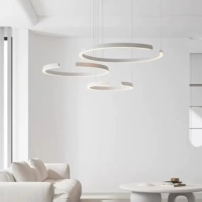 Lustre circulaire moderne et simple pour salon, luminaire suspendu pour salle à manger, décoration de plafond, éclairage domestique
