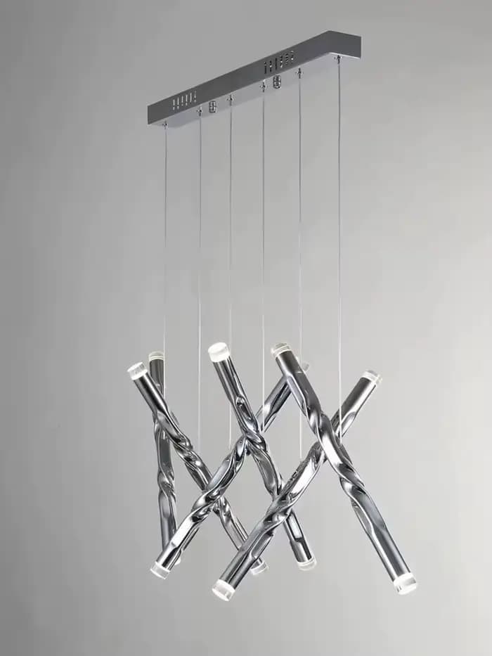Moderne LED créatif or Tube rond conception Droplight Duplex Penthouse escalier suspension lumière maison éclairage intérieur décoration