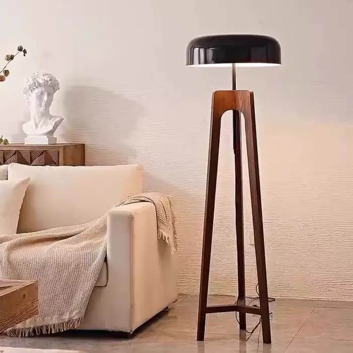 Lampadaire design japonais atmosphère classique Luminaria en bois hôtel chambre boutique ferme trépied lampadaire lampe de Table