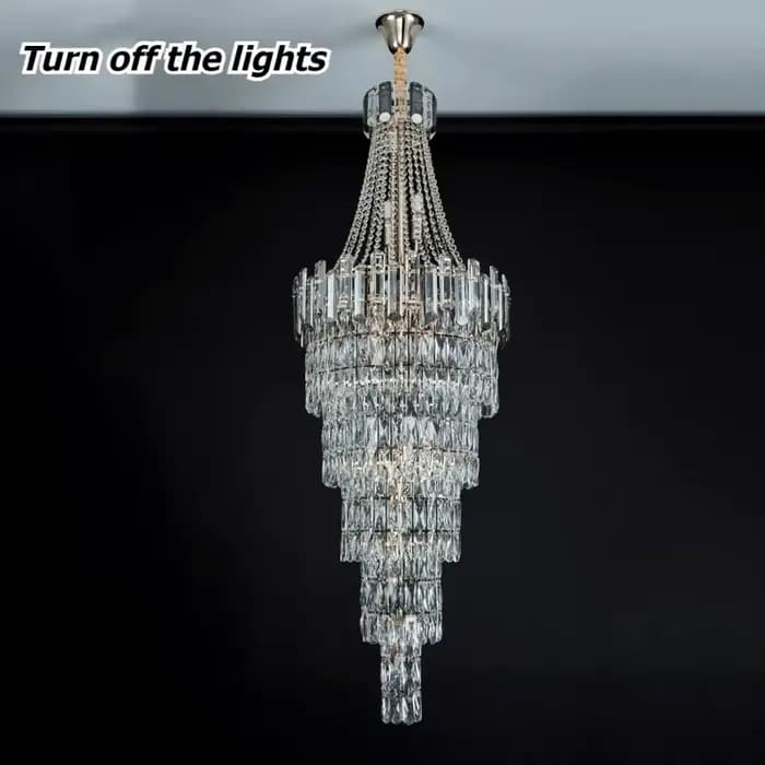 Lustre en cristal de conception en spirale pour escalier de hall d'hôtel E14 support de lampe moderne décor à la maison luminaire LED suspension