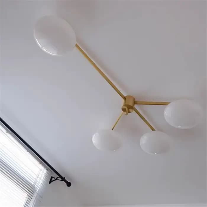 Bauhaus plafonniers en laiton or led verre galets lampe chambre salle d'étude sputnik lampe salon salle à manger Suspension éclairage