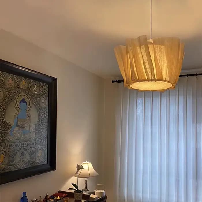 Lustre en tissu nordique vintage, éclairage intérieur, restaurant, loft, chambre à coucher, lampes suspendues de chevet, décoration de la maison, luminaires Ludeviation