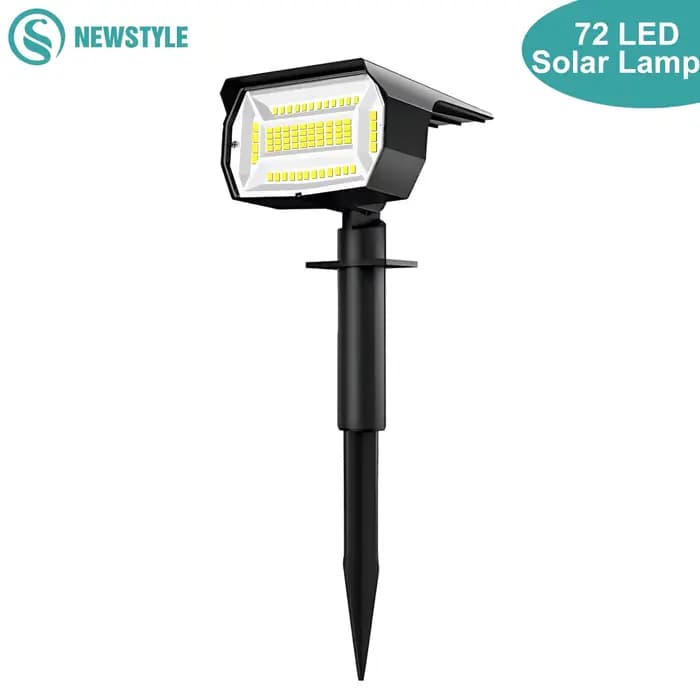 72/68 LED lumières de paysage solaire extérieure IP65 lumière solaire étanche avec 3 Modes projecteur de jardin solaire pour cour pelouse passerelle