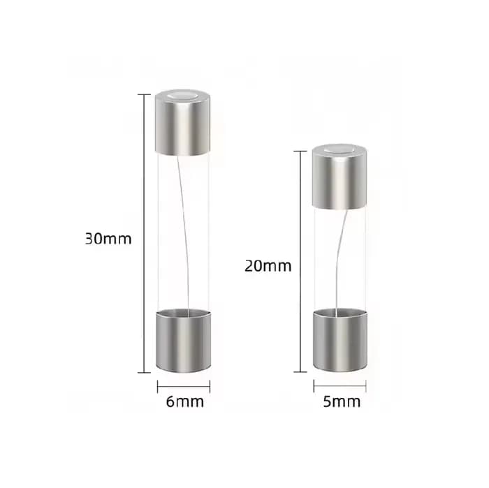 Fusible en verre 250V 0,1a 0,2a 0,5a 1A 2A 3A 4A 5A 6A 7A 8A 10A 12A 15A 20A 30A Soufflage rapide 5x20mm 6x30mm