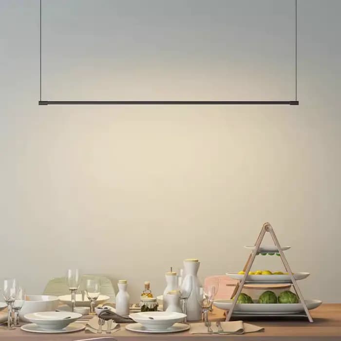 Lustre Long Moderne pour Foyer, Bureau, Salon, Chambre à Coucher, Cuisine, Hall, Décoration Minimaliste, Nik, Maison, Lumière Rustique