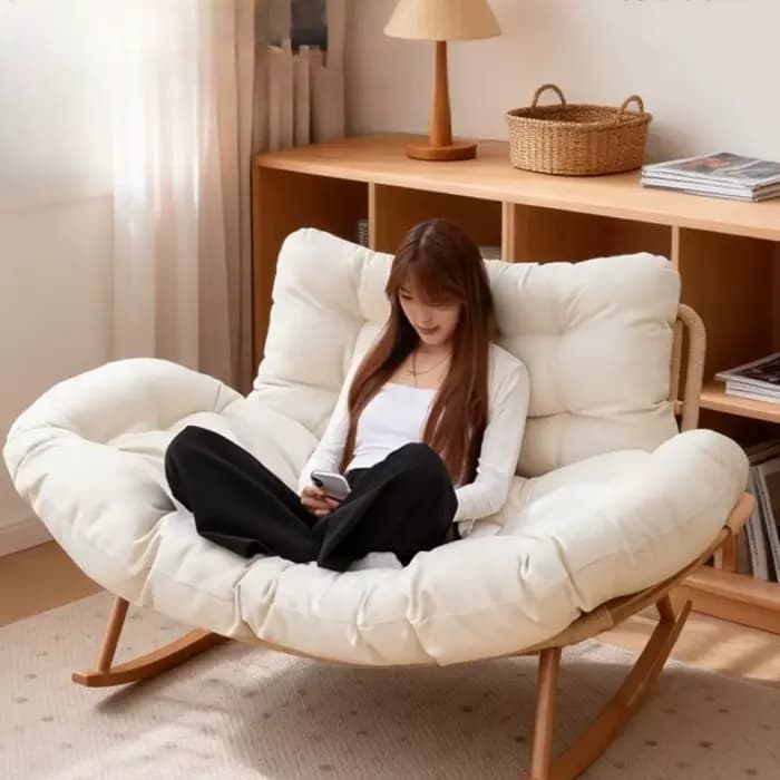 Fauteuils de salon en rotin pour la méditation, fauteuils de lecture de luxe, grands fauteuils de salon ergonomiques, canapé, Sillas, mobilier de maison